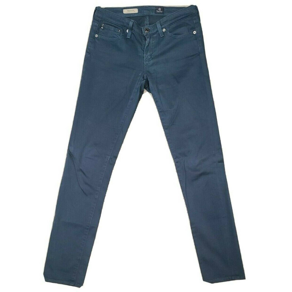 AG The Stilt Cigarette Sateen Green Womens Jeans Size 26R